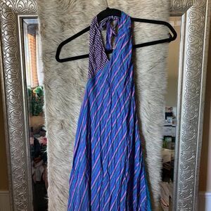 XS urban outfitters blue purple striped maxi dress